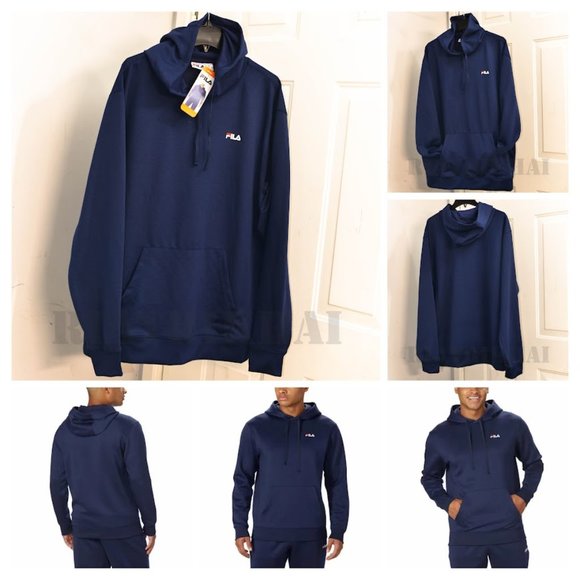 Navy ‎ Men’s Performance Hoodie FILA - Picture 1 of 9